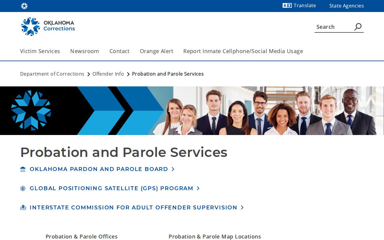 Choctaw County probation and parole office listing for release supervision
